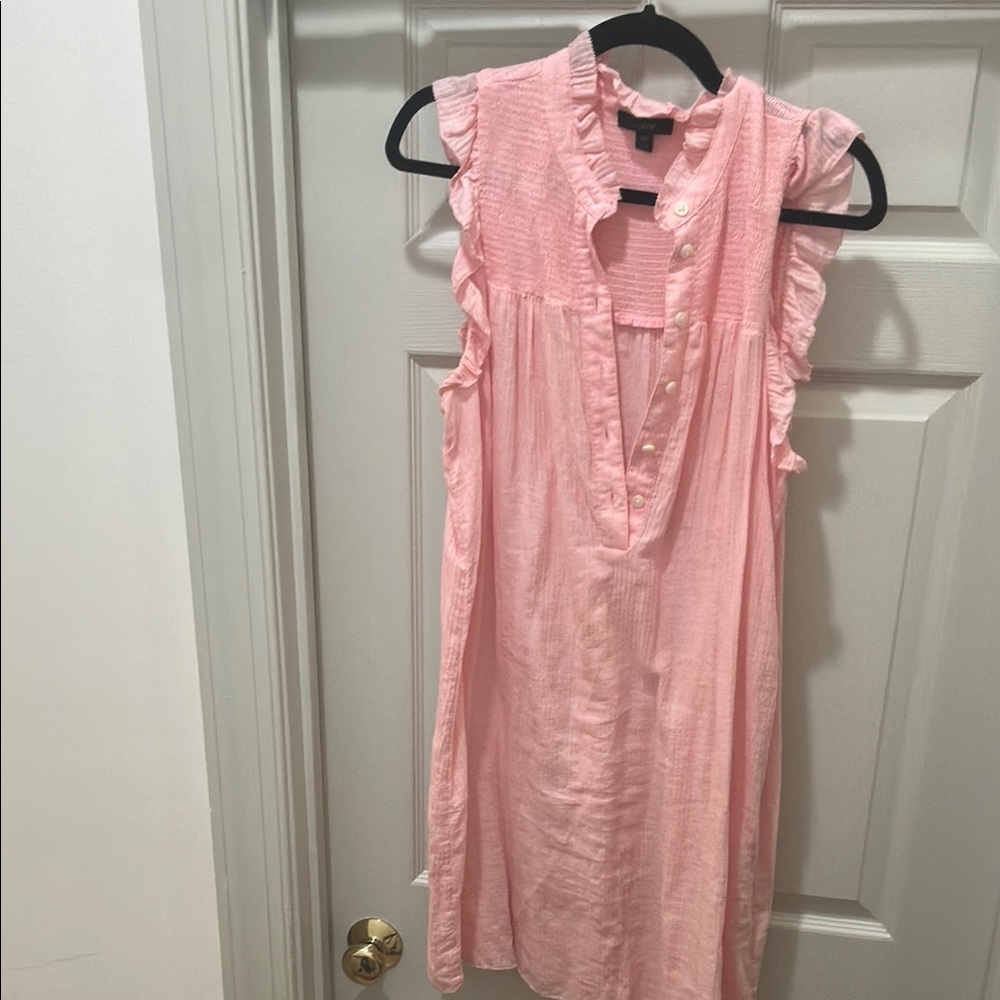 J.crew Ruffled Sleeveless Dress